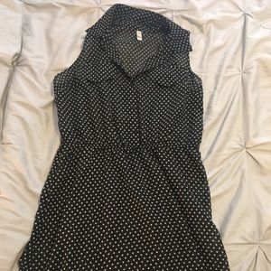 Black and white polka dot dress